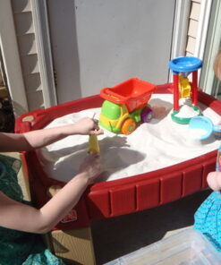 Step2 Naturally Playful Sand Table, Kids Sand Activity Sensory Table, 5 Piece Accessory Kit, Toddler Summer Outdoor Toys, 2+ Years Old 22 61Bxcaak9hL