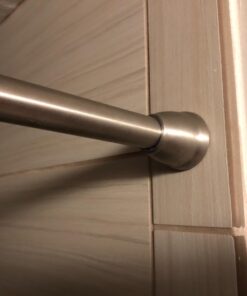 iDesign Forma Metal Tension Rod, Adjustable Customizable Curtain Rod for Bathtub, Shower Stall, Closet, Doorway, 26-42 Inches, Polished and Brushed Stainless Steel 26"-42" 15 61ByVuw4MEL