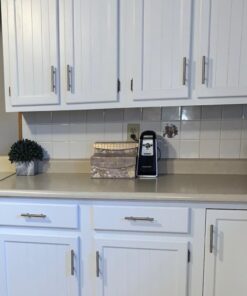 Cosmas 25 Pack 305-030SN Satin Nickel Cabinet Hardware Euro Style Bar Handle Pull - 3" Inch (76mm) Hole Centers, 5-3/8" Overall Length, 1/2" Inch Bar Diameter 41 61BywsPLlSL