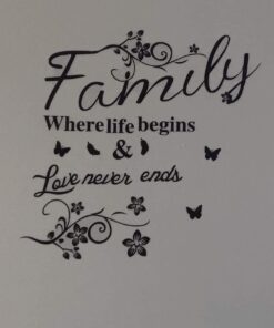 Ikevan Wall Stickers,PVC Decal Removable Art Family Beautiful Flower Wall Stickers Home Words Decor Wall Sticker 75X34cm 20 61BzzozUI1L