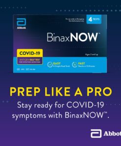BinaxNOW COVID-19 Antigen Self Test, 1 Pack, 4 Tests Total, COVID Test With 15-Minute Results Without Sending to a Lab, Easy to Use at Home 4 Test Total 19 61C BCtzCML