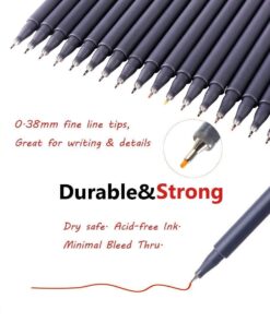 iBayam Journal Planner Pens Colored Pens Fine Point Markers Fine Tip Drawing Pens Fineliner Pen for Bullet Journaling Writing Note Taking Calendar Coloring Art Office School Supplies, 18-Pack Multicolor 32 61C08eoPXL