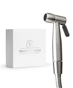 SmarterFresh Easy-Install Cloth Diaper Sprayer for Toilets – Luxury Handheld Bidet Attachment – Multi-Use Toilet Faucet with Simple Pressure Control (Curved Sprayhead) Stainless Steel 39 61C0dKjuCbL
