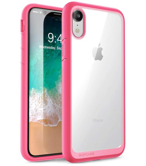 SUPCASE [Unicorn Beetle Style Series] Case Designed for iPhone XR ,Premium Hybrid Protective Clear Case for Apple iPhone XR 6.1 inch 2018 Release (Pink) Pink