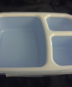 Leakproof, 3 Compartment, Bento Lunch Box, Airtight Food Storage Container (1 Pc) - Blue 62 61C1fN9ceDL