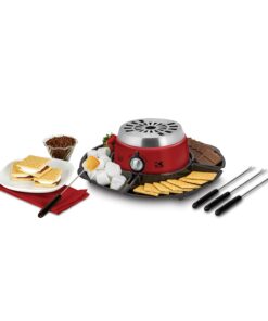 Kalorik 2-in-1 Smores Maker, with Chocolate Treat Fondue Melt Feature, Includes Fork and Tray Set, Stainless Steel Silver 7 61C3CTIszyL