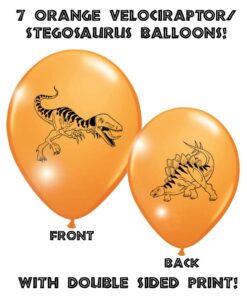 Dinosaur World Jurassic Style Birthday Balloons - Party Pack - 35 Large 12" Latex Balloons in Assorted Colors 10 61C57IGF4YL