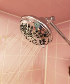 6 Function Adjustable Luxury Shower Head - High Pressure Boosting, Wall Mount, Bathroom Showerhead For Low Flow Showers, 2.5 GPM - Chrome 26 61C6Umfh aL