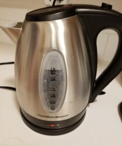 Hamilton Beach Electric Tea Kettle, Water Boiler & Heater, 1.7 Liter, Cordless Serving, 1500 Watts for Fast Boiling, Auto-Shutoff and Boil-Dry Protection, Stainless Steel (40880) 1.7 L 48 61C6gF3VRyL