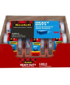 Alternative view of Scotch Heavy Duty Shipping Packing Tape, Clear, Holiday Shipping Supplies, 1.88 in. x 22.2 yd., 6 Tape Rolls with Dispensers
