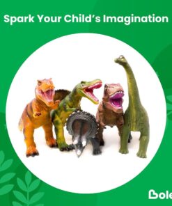 Boley 5 Piece Jumbo Dinosaur Set - Kids, Children, Toddlers Highly Detailed, Realistic Toy Set for Dinosaur Lovers - Perfect for Party Favors, Birthday Gifts, and More 5 Dino Set 39 61CAK7GbrlL