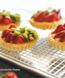 KITCHENATICS Small Quarter Sheet Cooling Rack for Cooking and Baking, Oven-Safe Stainless Steel Wire Rack, Baking Rack for Oven Cooking, Heavy Duty Cookie Cooling Rack fits Quarter Sheet Pan - 8.5x12 8.5" x 12" Quarter Sheet (SMALL) - 1 PC 32 61CAqiG5duL