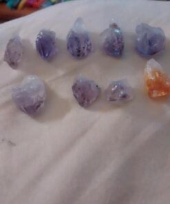 Fantasia Materials: 30 Small Points for Jewelry Making and Wire Wrapping - Citrine, Amethyst, and Clear Crystal Quartz Points A: Small C: Select # of Pieces Per Type: 10 Pcs (30 Total) 39 61CBt7L5kLL