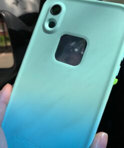 LifeProof iPhone XR FRĒ Series Case - TIKI (FAIR AQUA/BLUE TINT/LIME), waterproof IP68, built-in screen protector, port cover protection, snaps to MagSafe Tiki (Fair Aqua/Blue Tint/Lime) 24 61CCxRrp05L