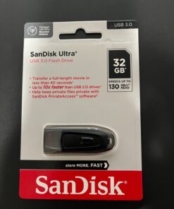 SanDisk 32GB 3-Pack Ultra USB 3.0 Flash Drive 32GB (Pack of 3) - SDCZ48-032G-GAM46T, Black 32GB (3-Pack) 30 61CDvBybqVL