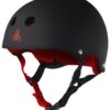 Triple Eight Skate-and-Skateboarding-Helmets Sweatsaver Helmet Black Matte w/ Red Large 12 61CFfEGlbxL