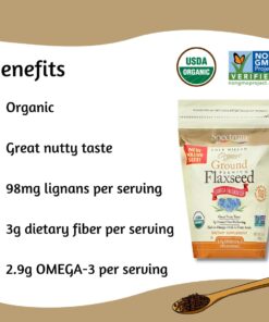 Spectrum Essentials Organic Ground Premium Flaxseed, 24 Oz 22 61CG32VZbTL