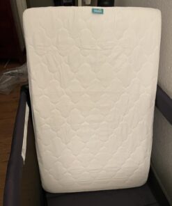 Dream On Me Holly 3” Fiber Portable, Greenguard Gold Certified, Waterproof Vinyl Cover, Lightweight Mini Crib Mattress, White 29 61CHRkcSm7L