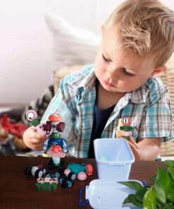 Gifts2U Magnetic Robots, 35PCS Magnetic Blocks Set for Kids with Storage Box, Stacking Robots Toy STEM Educational Playset for Boys and Girls Ages 3-6 Style A 22 61CHcf4sIL