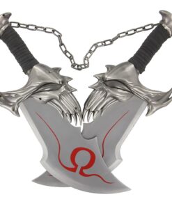 Armory Replicas Twin Blade Kratos Sword Set - Real Metal Blades of Chaos Replica with Display Plaque - Perfect for War Sword and Kratos Fans 19 61CKhUFWhuL