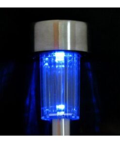 NEWOTE 10pcs Blue LED Outdoor Steel Garden Solar Powered Landscape Light Lamp 10 7 61CMOmsYfAL