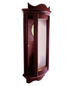 Bedford Clock Collection BED1247CHR Weathered Wall Clock with Pendulum, Cherry Wood 11 61CMPwKuGlL