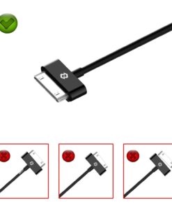 JETech USB Sync and Charging Cable Compatible iPhone 4/4s, iPhone 3G/3GS, iPad 1/2/3, iPod, 3.3 Feet (Black) Black 12 61CNDApPmKL