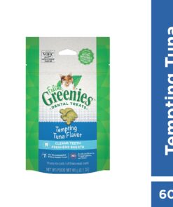 FELINE GREENIES Natural Dental Care Cat Treats Tempting Tuna Flavor, 2.1 oz. Pouch 2.1 Ounce (Pack of 1) 18 61CNYG92evL