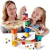 Hape Quadrilla Race to the Finish Marble Run Blocks, Multicolor , 13.8 x 3.1 x 14.2 inches 12 61CNlHlshJL