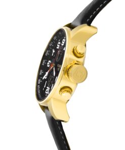 Invicta Men's I-Force Left Handed Quartz Watch with Leather Strap, Black (Model: 3330) 23 61COUgf57L