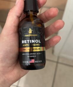 DOUBLE SIZED (2Oz) Retinol Serum for Face with Hyaluronic Acid + Vitamin E and A + Aloe Vera Anti-Aging Serum Pore Tightener Fade Dark Spots Clinical Strength Formula by InstaSkincare 2 Fl Oz (Pack of 1) 30 61COmRTtZlL