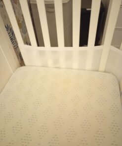 BreathableBaby Breathable Mesh Liner for Full-Size Cribs, Classic 3mm Mesh, White (Size 4FS Covers 3 or 4 Sides) 28 61CQjGxbzWL