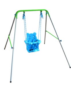 Alternative view of Sportspower My First Toddler Swing - Heavy-Duty Baby Indoor/Outdoor Swing Set with Safety Harness, Blue, 52"L x 55"W x 47"H