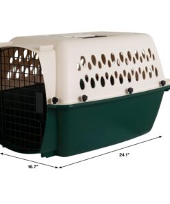 Alternative view of Petmate Ruffmaxx Dog Kennel Pet Carrier & Crate 24" (10-20 Lb), Outdoor and Indoor for Large, Medium, and Small Dogs - Made from Durable Recycled Material w/ 360-Degree Ventilation, Made in USA Almond & Green 24.0"L x 16.7"W x 14.5"H