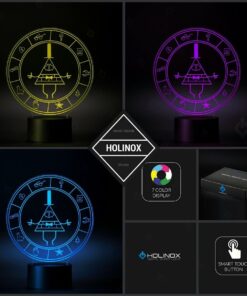 LDREAMAM Gravity 3D Falls Bill Cipher Wheel Lighting Decor Gadget Lamp , Acrylic, Awesome Gift (MT026) 13 61CTb53ZXHL