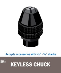 Dremel 4486 Keyless Chuck, ideal for 1/32” (0.8mm) to 1/8” (3.2mm) Shank Rotary Tool Accessories , Silver 18 61CU0Eau5ML