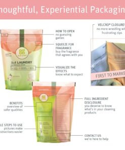 Grab Green 3-in-1 Laundry Detergent Pods, 60 Count, Fragrance Free, Plant and Mineral Based, Superior Cleaning Power, Stain Remover, Brightens Clothes 60 Count (Pack of 1) 20 61CW1Xf4yjL