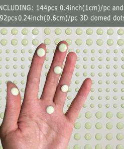 DUOFIRE 3D Domed Glow in The Dark Dots Wall or Ceiling Stickers, Glowing Ultra Bright Dots of 336Pcs,Perfect for Kids Bedding Room or Birthday Gift,Beautiful Wall Decals and Ceiling Decors 3D Domed Dots * 2 sheets Green 26 61CWHLAbIIL