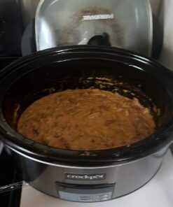 Crock-Pot Large 8 Quart Programmable Slow Cooker with Auto Warm Setting and Cookbook, Black Stainless Steel 24 61CWud3kJ6L