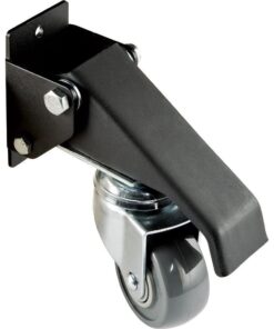 Workbench Casters (Pack of 4, Satin Black) - Industrial Casters w/ Easy-Spin 2-3/8” Wheels - Durable Steel Heavy Duty Casters Set of 4 - Workbench Kit Includes Mounting Screws for Easy Installation 16 61CYDbuL48L