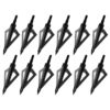 Sinbadteck Hunting Broadheads, 12PK 3 Blades Archery Broadheads 100 Grain Screw-in Arrow Heads Arrow Tips Compatible with Traditional Bows and Compound Bow Black