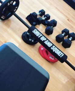Dark Iron Fitness Barbell Pad - 15-inch, Extra Thick, Padded Cushion for Squat, Hip Thrust, Weight Training and Lunge Exercises - Squat Rack Accessories Shut Up And Squat 41 61CYulJijxL