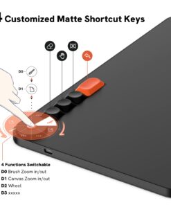 Graphics Drawing Tablet VEIKK Voila L Drawing Pad 10X6 inch,with 4 Customized Keyboard Hot Keys,8192 Levels Battery-Free Stylus Pen,Compatible with PC/Android/Mac/Windows/Linux/Chrome 10*6 inch 26 61CYyu6cKGL