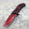 M-tech 8 Inch Spring Assisted Blood Red Folding Pocket Knife Tactical Combat 7 61CaDxUv1CL