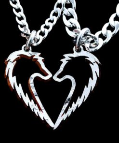 SENFAI Tribal Wolf Statement Pendant Necklace, Couples Jewelry Necklaces, 18" 5 61CaUvi6SwL