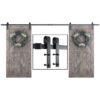 SMARTSTANDARD 13 Feet Heavy Duty Double Door Sliding Barn Door Hardware Kit - Smoothly and Quietly -Easy to Install -Includes Step-by-Step Installation, Fit 36"-40" Wide Door Panel(J Shape Hanger) 17 61CavPlZmSL