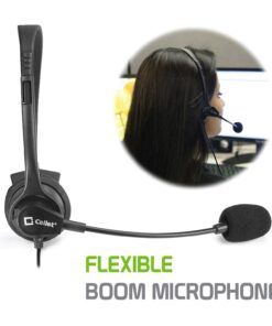 Cellet Hands-Free Over The Head Earpiece with Microphone Headset Compatible with Samsung Galaxy S10 S10+ S10e Note 9 LG G8 V40 Moto G7 Huawei P30 Laptop HTC ZTE BlackBerry-3.5mm Port Devices (EP35O) 9 61CbSwDTMaL