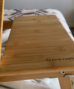 Laptop Desk Nnewvante Table Adjustable Bamboo Foldable Breakfast Serving Bed Tray w' Tilting Top Drawer 21.6" 45 61CctfWL4L