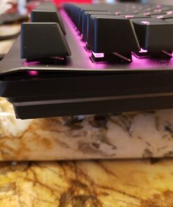 Razer Huntsman Elite Gaming Keyboard: Fast Keyboard Switches - Clicky Optical Switches - Chroma RGB Lighting - Magnetic Plush Wrist Rest - Dedicated Media Keys & Dial - Classic Black 40 61Cd7gLvdsL