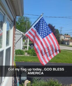 Anley Fly Breeze 3x5 Foot American US Flag - Vivid Color and UV Fade Resistant - Canvas Header and Double Stitched - USA Flags Polyester with Brass Grommets 3 X 5 Ft 3x5 Ft 35 61CdXDJV5yL